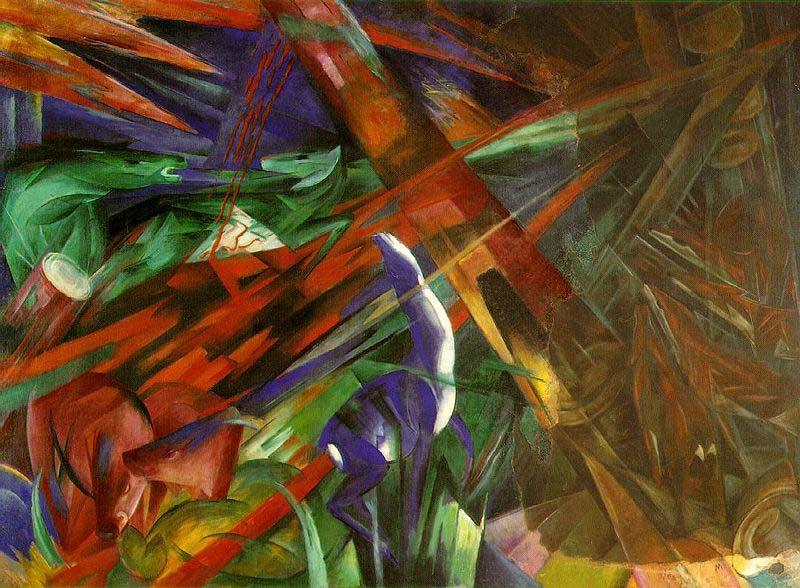 Franz Marc The Fate of the Animals, 1913 oil painting image